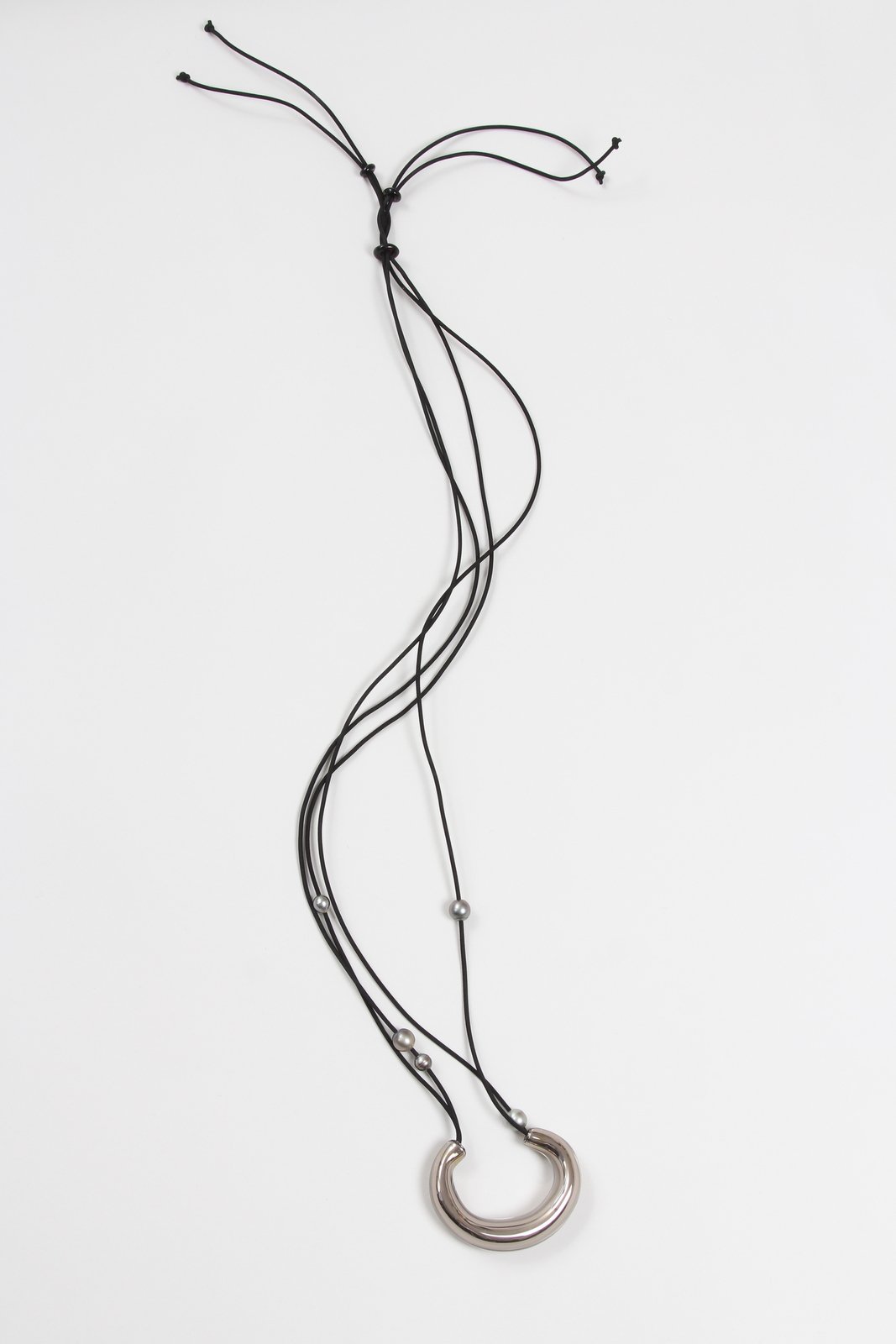 Bijoux Collier platine de verre et perles de Tahiti Ann Gérard Bijoux Gris vendu par Bleu Natier