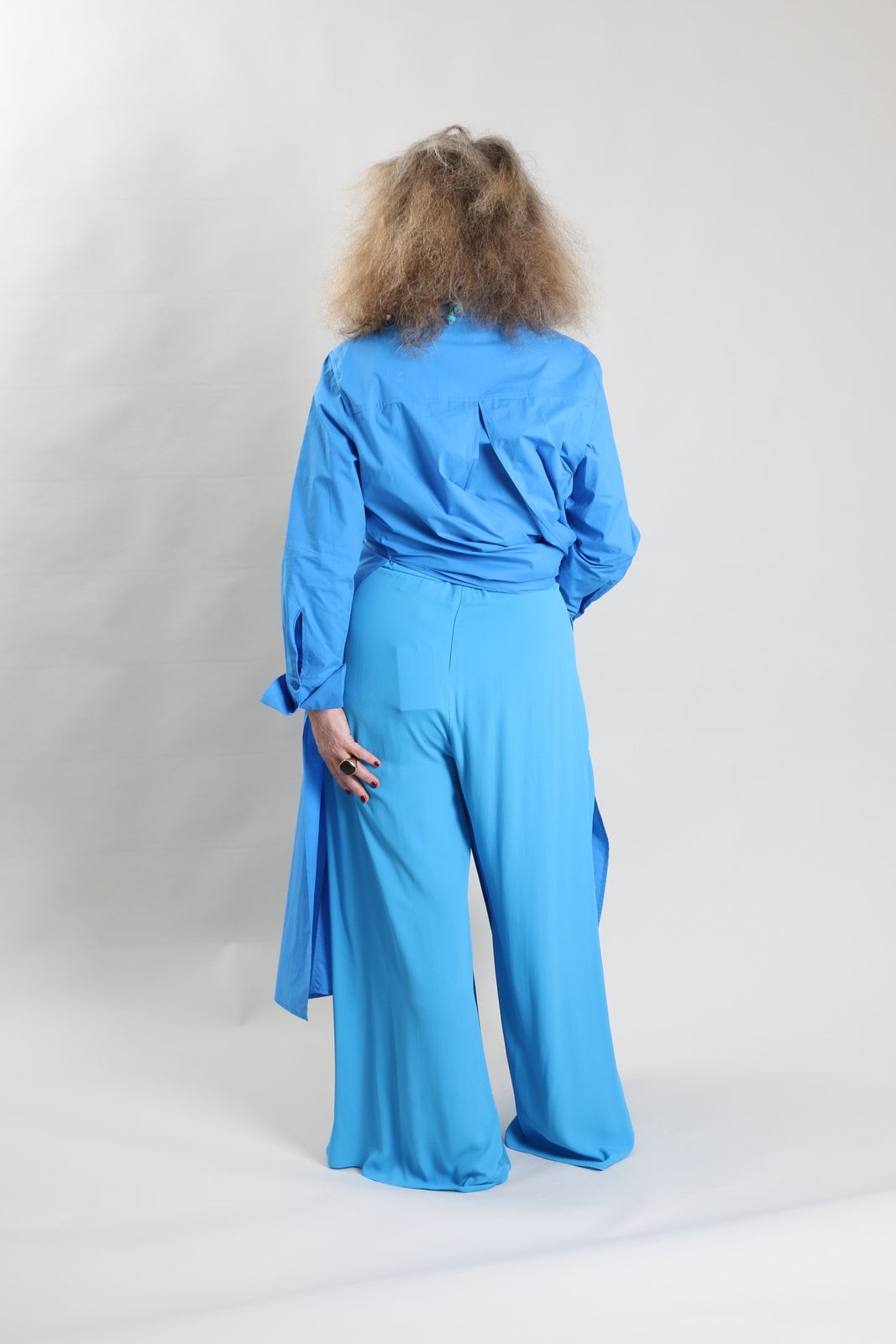 Pantalon Pantalon large en soie MeiMeiJ vendu par Bleu Natier